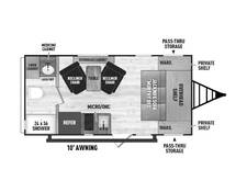 2024 Coachmen Clipper 4K Series 18FQ Travel Trailer at H&K Camper Sales STOCK# rj133947 Floor plan Image
