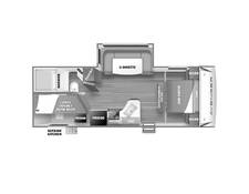 2022 Prime Time Avenger 24BHS Travel Trailer at H&K Camper Sales STOCK# b933793 Floor plan Image