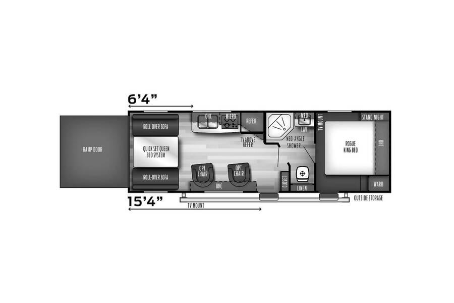 2022 Vengeance Rogue 25V  at H&K Camper Sales STOCK# 004593 Floor plan Layout Photo