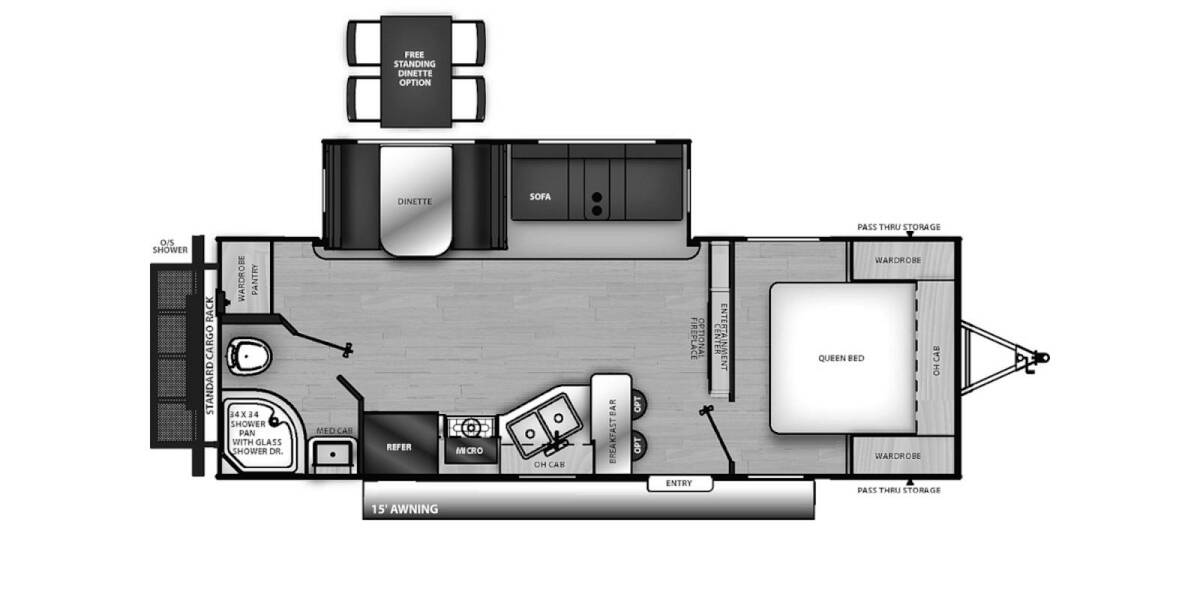 2022 Coachmen Catalina Legacy 243RBS Travel Trailer at H&K Camper Sales STOCK# nu040782 Floor plan Layout Photo