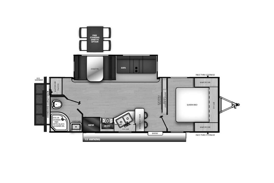 2022 Coachmen Catalina Legacy 243RBS Travel Trailer at H&K Camper Sales STOCK# nu040782 Floor plan Layout Photo