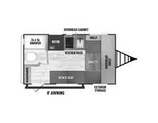 2024 Coachmen Clipper 3K Series 14CR Travel Trailer at H&K Camper Sales STOCK# rj134098 Floor plan Image